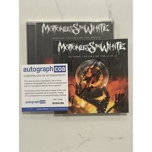 Motionless In White SIGNED Scoring The End Of The World CD COA AUTOGRAPHED #1
